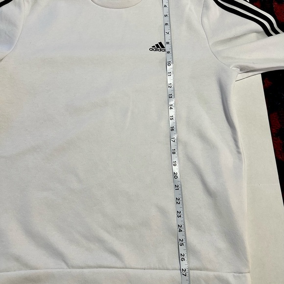 Adidas Originals Crewneck Sweatshirt | White Black Stripes | Men’s L - Picture 4 of 5